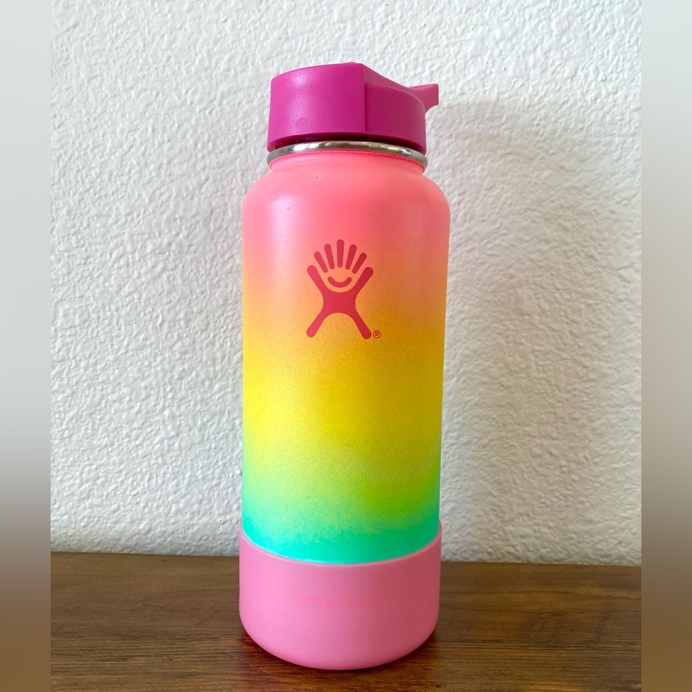 Hydro Flask Limited Edition Hawaiian Rainbow Shaved Ice Collection 32 oz Ombré